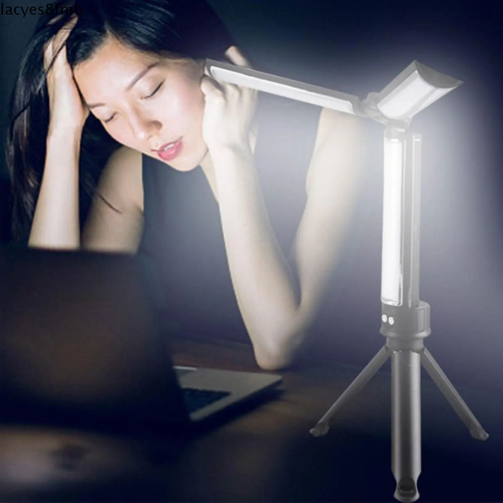 Đèn pha khẩn cấp LED LACYES, Đèn làm việc gấp mờ 3 màu có thể sạc lại, 15 chế độ có thể gập lại 162 LED 2850mAh Đèn phục vụ ô tô di động ngoài trời