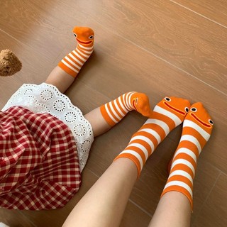 3 Đôi Funny Garden Eel Soft Cotton Mid Tube Tất dành cho cha mẹ và con cái Tất trẻ em