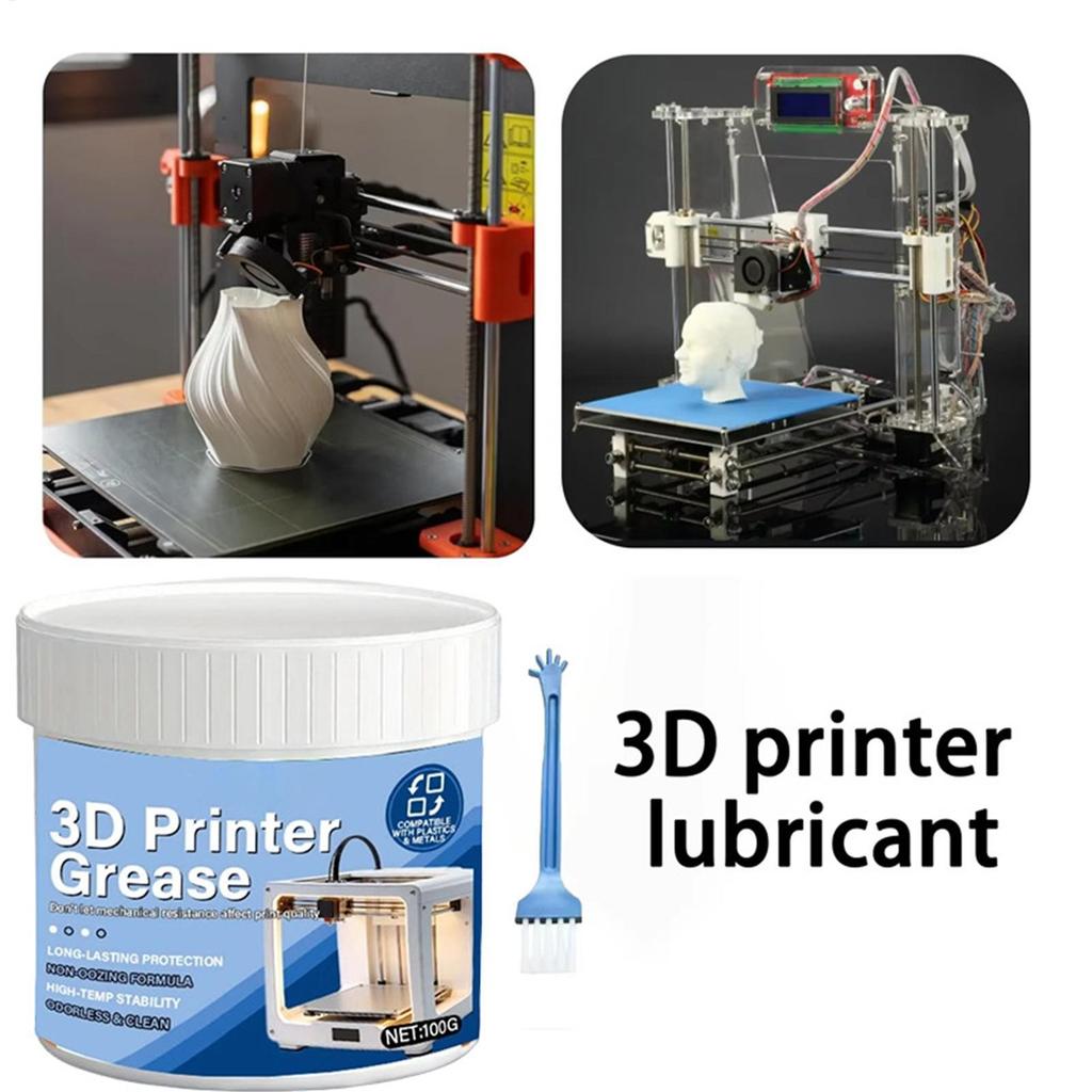 Mỡ Máy In 3D 100g Dầu Bôi Trơn Bánh Răng Có Bàn Chải Cho Tuyến Tính Hướng Dẫn Đường Sắt Máy Làm Việc Phụ Tùng Ô Tô mueadsyvn
