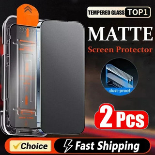 Matte Oleophobic Lớp phủ không bụi Lắp đặt Bảo vệ màn hình cho iPhone 13 11 12 14 17 Pro Max 15 16 Plus XR X Kính mờ