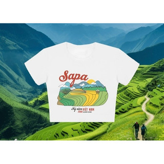 Áo thun Sapa Du lịch Việt Nam unisex nam nữ, from oversize và babytee chất thun cotton