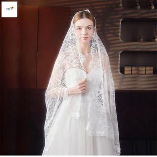 Khăn choàng cưới ren đen Mantilla dài dành cho nữ