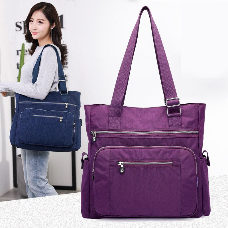 Túi Tote Đeo Ngang Có Dây Kéo Vai Messenger Thẩm Mỹ Học Túi Làm Việc Lớn Nhiều Túi Tote Cho Nữ Túi Xách