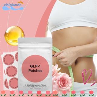EBINLANDS 30 Cái / túi Miếng dán định hình cơ thể GLP-1, Bỏng Nhẹ nhàng Miếng dán chăm sóc hỗ trợ nóng giảm béo lâu trôi, Hiệu ứng giảm béo lâu trôi Dụng cụ làm đẹp Miếng dán quản lý trọng lượng
