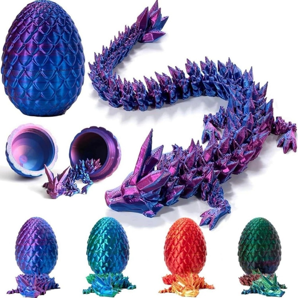 Trứng Rồng Ma Thuật Với Hình Rồng 3D In Đá Quý Rồng Đồ Chơi Trang Trí Quà Tặng