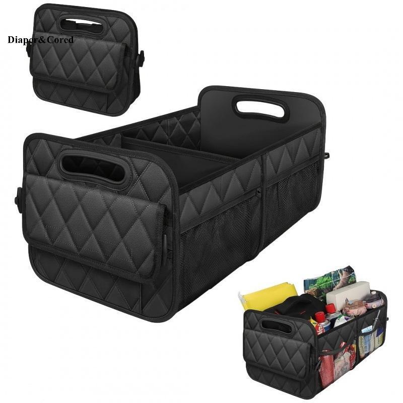 Bộ sắp xếp cốp xe SUV DIAPER & CORED với 6 túi, Bộ lưu trữ bằng vải Polyester chống thấm nước YTH