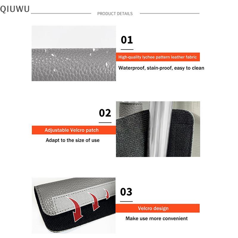QIUWU 2 Chiếc Da PU Tủ Lạnh Tay Nắm Cửa Có Thể Điều Chỉnh Tủ Lạnh Tay Nắm Cửa Bao Thiết Bị Bảo Vệ Tay Cầm Bao Hộ Gia Đình.