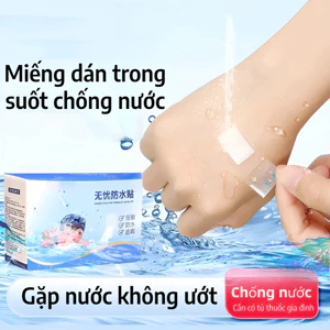Băng cá nhân trong suốt,Hộp 60/120miếng băng vết thương,chất liệu trong suốt,bảovệ vết thương hiệu quả,Đóng gói riêng lẻ