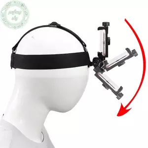 PUSKY Áo ngực treo đầu có thể điều chỉnh Phát sóng trực tiếp Giá đỡ điện thoại di động Góc nhìn người đầu tiên Quà tặng Braet cố định VN