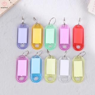 10 Chiếc Móc Chìa Khóa Nhiều Màu ID Nhãn Thẻ Hành Lý Phân Loại Số Khách Sạn Màu Sắc Ngẫu Nhiên