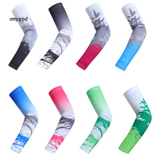 OMG Nắp cánh tay ice silk UV bảo vệ, thoáng khí, co giãn, 1 cặp, nam nữ đi xe đạp ngoài trời