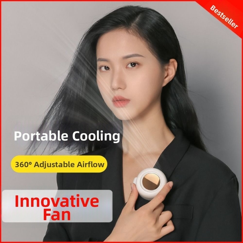 Quạt không lưỡi Mini CATMALLER88, Quạt im lặng di động có thể điều chỉnh 3 tốc độ nhẹ, Quạt điện có thể sạc lại Clip trên USB cho ngoài trời và văn phòng