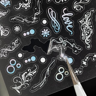 ENWEI 30 Chiếc [Dòng Album Phát Sáng Mềm] Chất Liệu Kép Matte PET Die Cut Tạp Chí Dán Các Yếu Tố Trang Trí Cho Sổ Lưu Niệm Người Lập Kế Hoạch