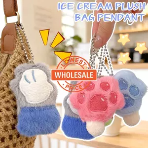 Móc khóa túi xách ba lô quyến rũ | Phụ kiện mềm sang trọng Popsicle hoạt hình dành cho du lịch đi học, Quà tặng dễ thương cho trẻ em Bạn bè