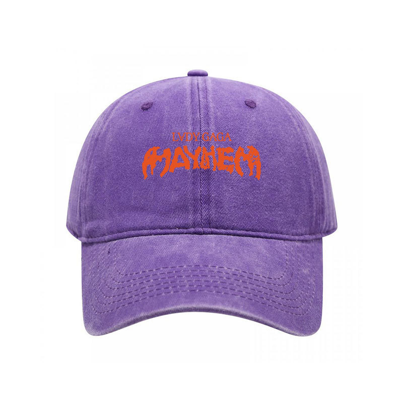 Mũ bóng chày nam vintage Lady Gaga Mayhem Album logo, chất liệu cotton, điều chỉnh size phù hợp cho mọi thời tiết