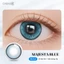 Kính áp tròng khoá ẩm 8H 1 Ngày Màu Xanh Dương Nhũ CARASE, Lens cận MAJESTA BLUE