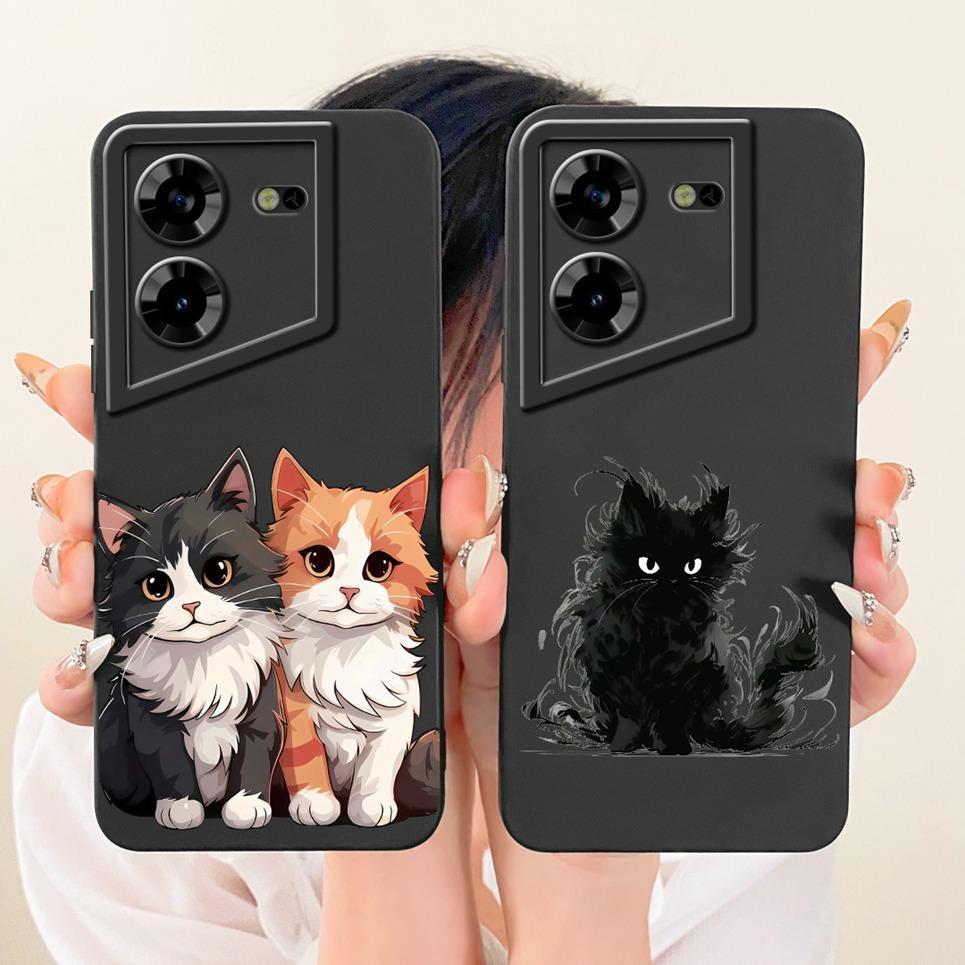 Mèo Trung Quốc Rồng Hoạt Hình Tranh Vỏ Cho Tecno Pova 5 Pro Pova5 Ốp Điện Thoại Silicon Mờ Mềm Trên Pova 5X Free Fire