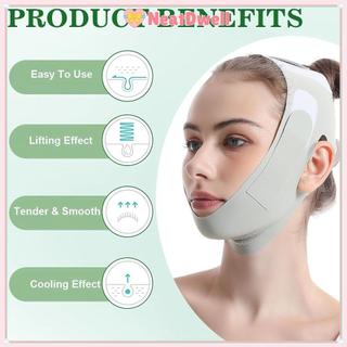 Dây đeo nâng cơ mặt NEATDWELL, Đai nâng cơ mặt có thể điều chỉnh, Di động thoáng khí hình chữ V làm mát cằm lên phụ nữ