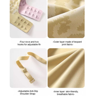 Áo ngực nâng ngực Brelira Leopard Lift Bra không đường may, dáng chữ U, cúp cố định, nâng đẩy ngực nhỏ, giúp gom ngực và chống chảy xệ, không gọng, dành cho nữ.