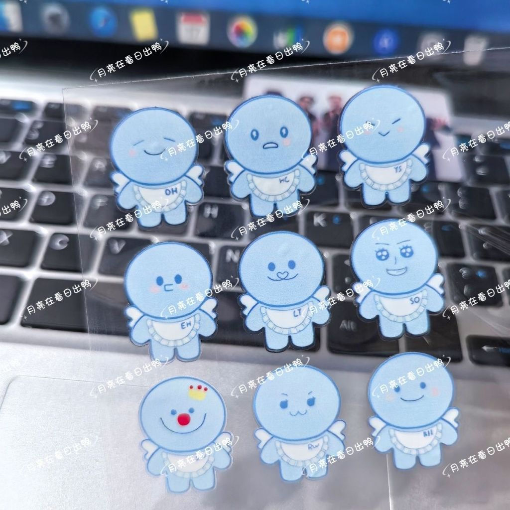 2026 Mới Nhất SUPER JUNIOR Màu Xanh Bánh Bao Chống Thấm Nước Chuyển Miếng Dán Điện Thoại Di Động Máy Tính Bảng Máy Tính Xách Tay Tai Nghe Cốc Nước Hỗ Trợ Miếng Dán Trang Trí Quà Tặng Sinh Nhật Ngày Lễ