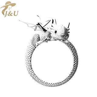 Nhẫn Điều Chỉnh Phong Cách Punk Vintage with Dáng Rồng Dễ Thương - Thích Hợp Nam và Nữ