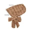 Mũ Turban nữ COCODECOVED, Khăn trùm đầu nhăn màu trơn bằng vải Polyester có thể điều chỉnh, Khăn trùm đầu nhăn đơn màu xếp ly thời trang trang trang trọng