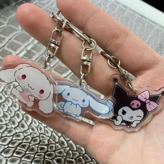Set Cute Keychain Anime Kawaii Girls Keychain Kuromi Cinnamoroll My Melody Bag Accessorie Backpack Couple Pendant Gifts