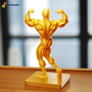 (aniasan) Điêu Khắc Cơ Nghệ Thuật Mảnh Cơ Bắp Người Trang Trí 3d In Hình Người Cơ Vàng – Hình Hài Hước Nam Để Bàn Điêu Khắc Tập Thể Dục Trang Trí Cho Những Người Yêu Tập Gym