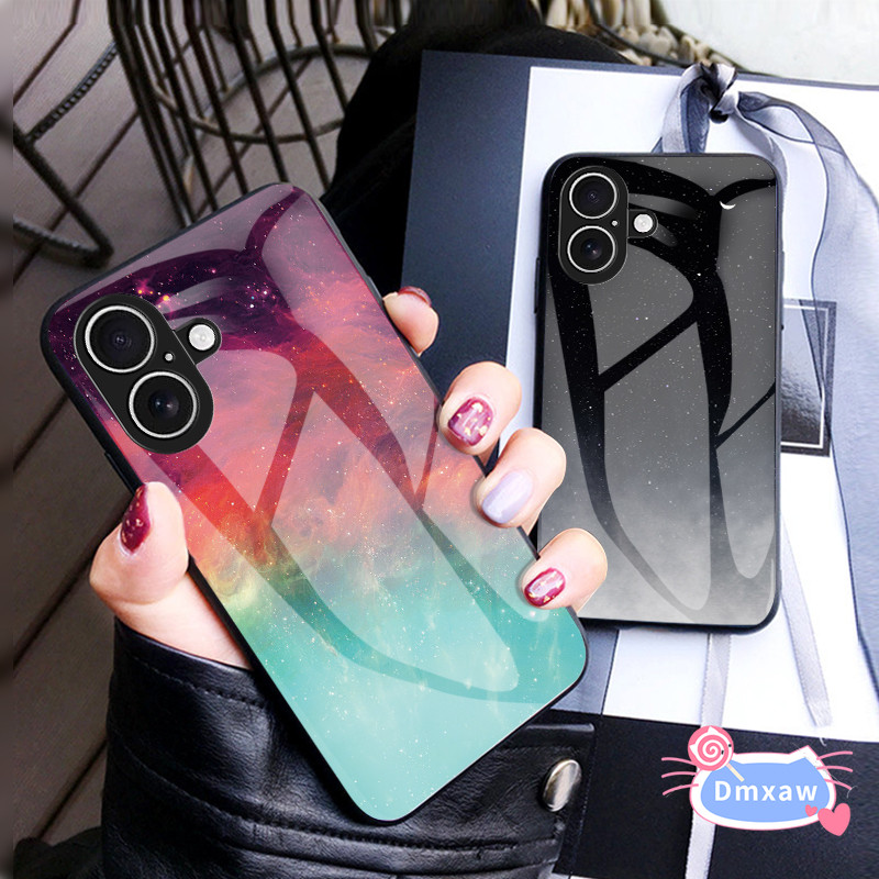 Ốp Điện Thoại Kính Bầu Trời Đầy Sao Dễ Thương Cho Realme GT Neo6 Neo5 Neo3 Neo3T Neo2 Neo2T Neo X7 Pro Max XT 5G 4G Vỏ Hoạt Hình Sang Trọng Milky Way Comet Vỏ Mềm Chống Trầy Xước