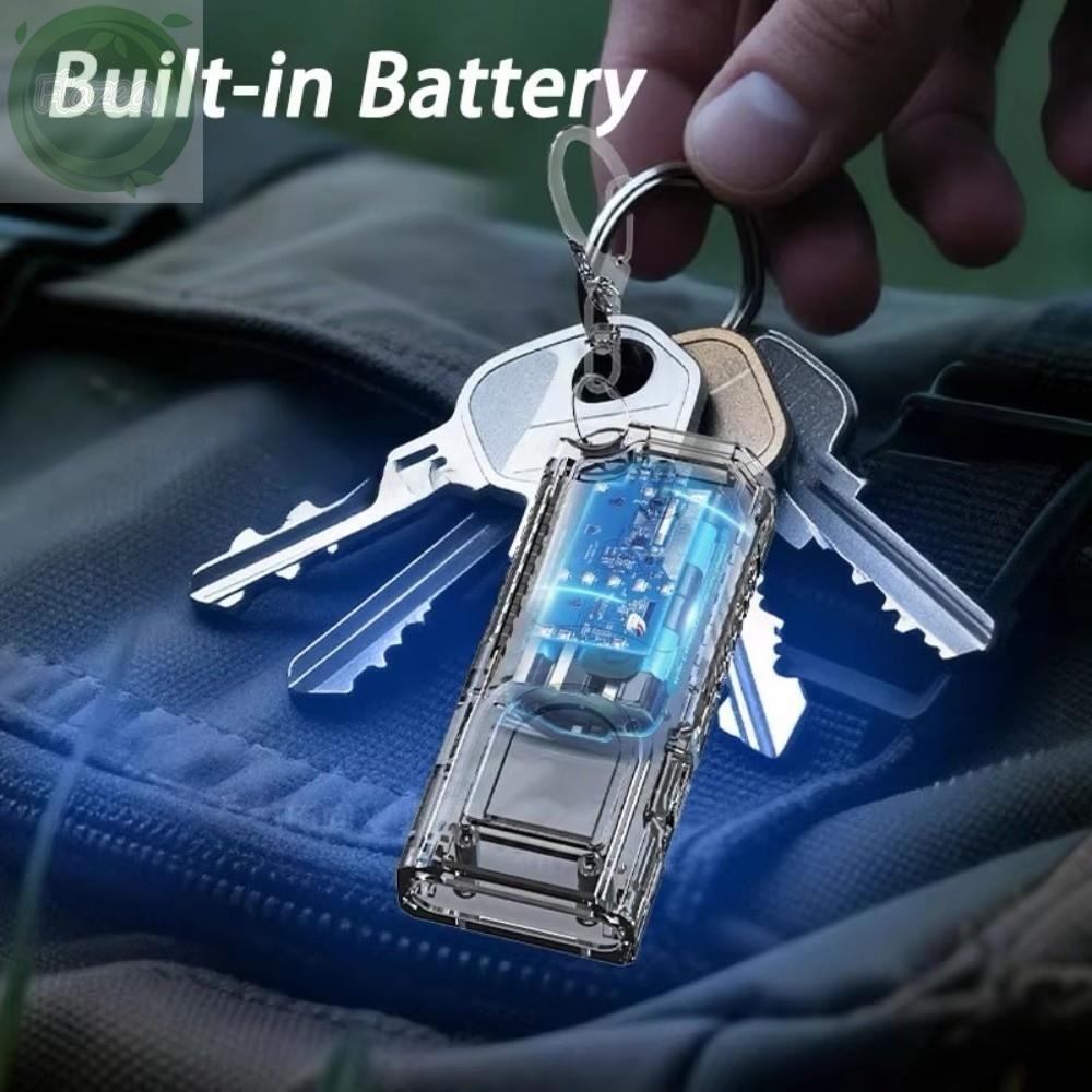Đèn pin móc khóa FLAZEA sạc USB đa năng, COB, mini chống rơi, xanh đỏ, sáng cao cho sử dụng khẩn cấp