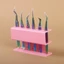 FAVORITEGOODS Nhíp Đế trưng bày, Hộp trưng bày Nhíp nối mi Giá đỡ, Hộp lưu trữ di động Acrylic 6 lỗ Giá đỡ lưu trữ