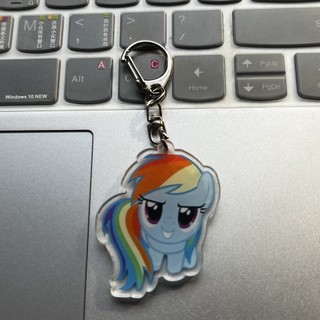 My Little Ponys Key Chain Anime Unicorn Acrylic Keychains Kids Backpack Pendant Bags Car Key Ring Decoration Classic
