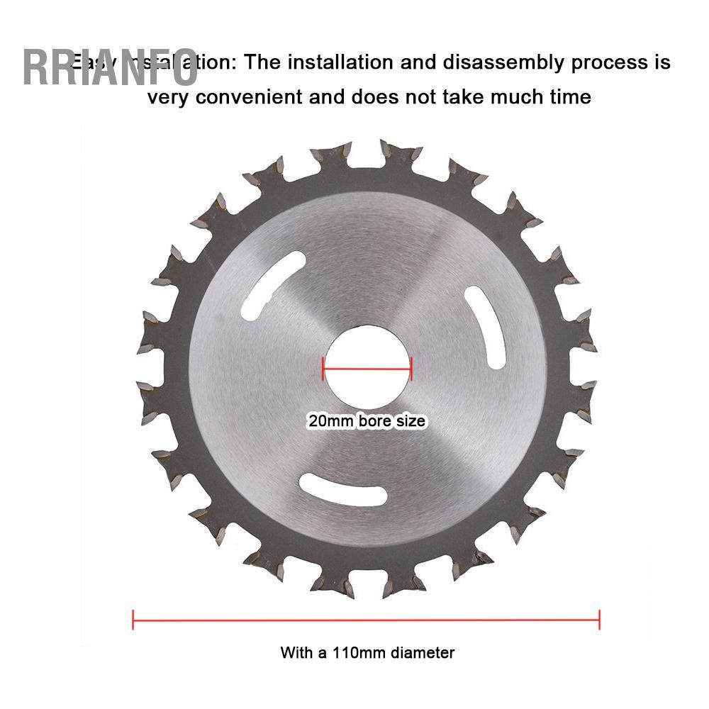 rrianfo Đường Kính 110mm 20mm Cấu Tạo 40T Đa Năng Đĩa Cắt Gỗ Mỏng 1.8mm Ván Gỗ Thép Hợp Kim lưỡi cưa