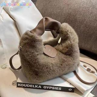 Khung Ảnh Nữ Sang Trọng Túi Xách Ruched Tay Cầm Nhỏ Nữ Đeo Vai Túi Tote Thường Ngày Nửa Mặt Trăng Hobos Túi Mùa Đông VN