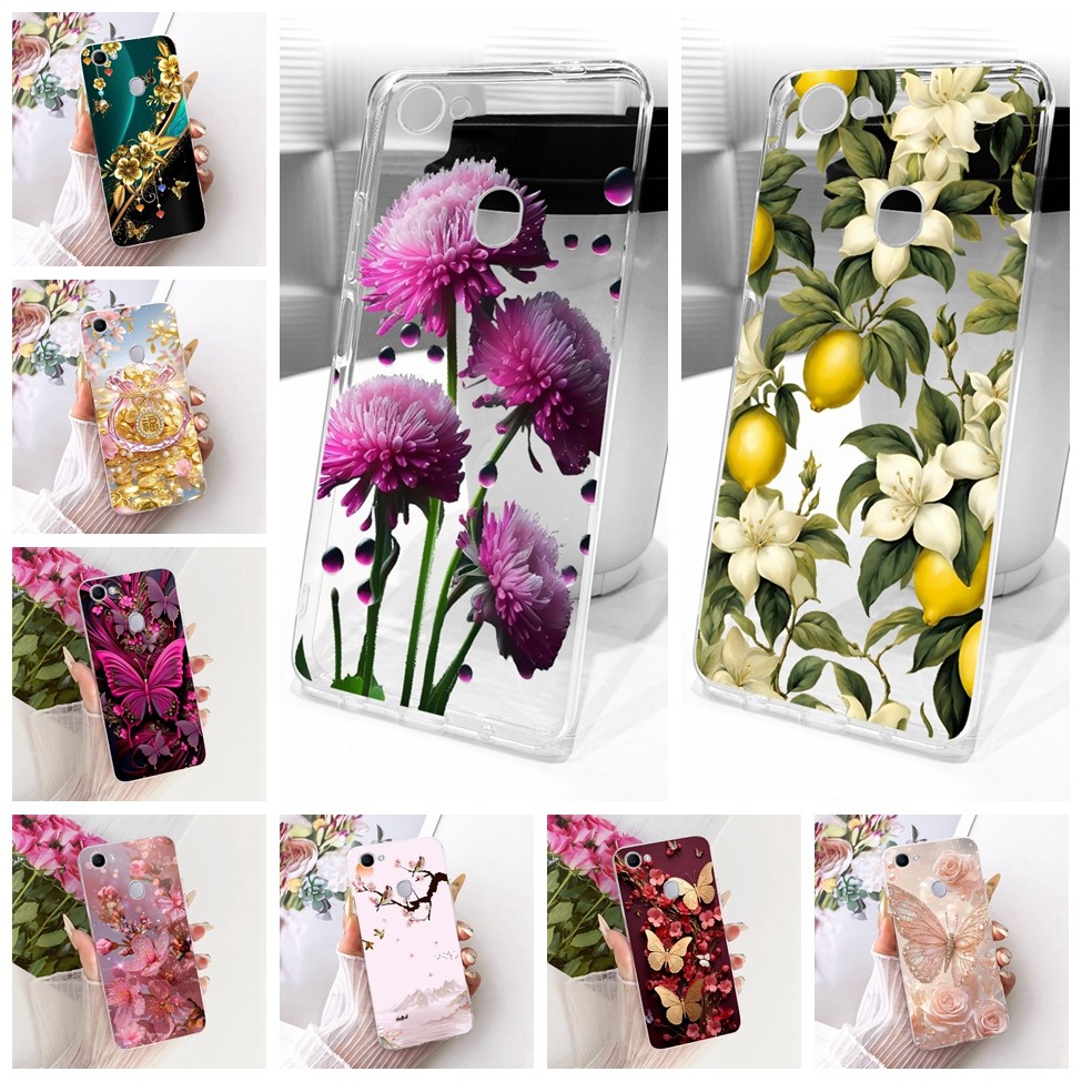 Ốp lưng Oppo F7 Vỏ trong suốt hình con bướm thời trang dễ thương Vỏ sơn ngộ nghĩnh Oppo 1821 CPH1819 CPH1821