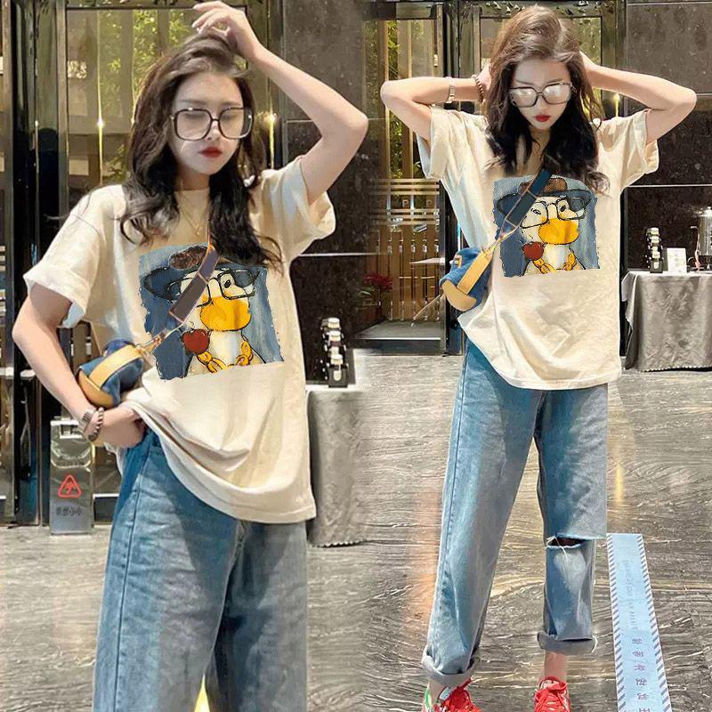 0551  Áo thun nam nữ, tay lỡ form rộng in hình đa dạng, áo thun unisex, thời trang hot mùa hè Cổ Tròn