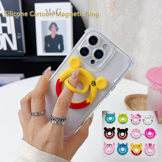 Mickey Cat Stitch Chú Heo Dễ Thương Winnie the Pooh Thủy Thủ Mặt Trăng Ngôi Sao Cặp Đôi Silicon Hoạt Hình Nhẫn Từ Tính