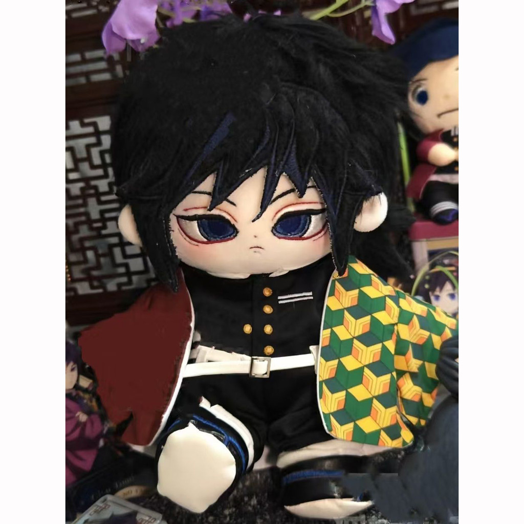 SQ5 Demon Slayer: Kimetsu no Yaiba Tomioka Giyuu Plushie 20CM Anime Ngoại Vi Cotton Búp Bê QS5