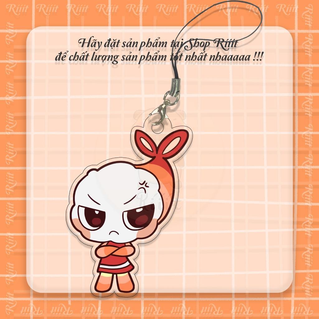 Móc treo Dây treo điện thoại in hình Shrimpo Dandy's World mica acrylic dây móc khóa tiện lợi xinh xắn