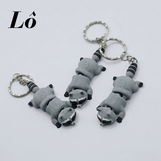 Móc Khóa Gấu Mèo Raccoon - Phụ Kiện Balo/Túi Xách Dễ Thương, Độc Lạ