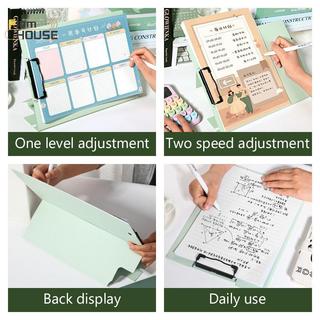 PlumHOUSE Clipboard Đứng Thư Mục Tập Tin Kinh Doanh Di Động Gấp Giấy Hiển Thị Đứng Tài Liệu Viết Pad A4 Bảng Kẹp Thư Mục Kệ VN