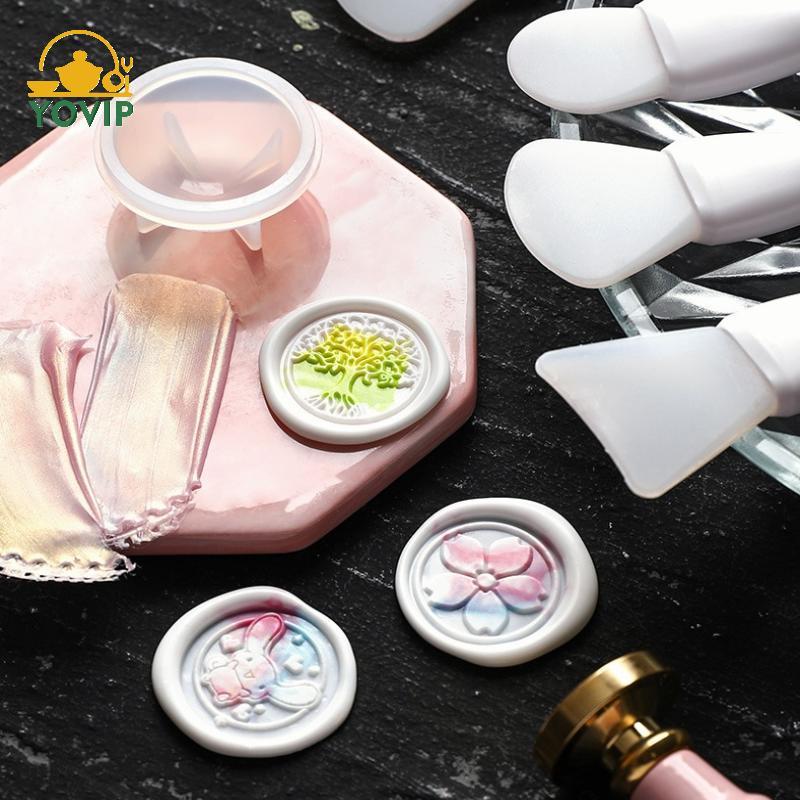 YOVIP Sáp Niêm Phong Silicon Sáp Sơn Mài Nhựa Dính Trộn Thìa Làm Sạch Bột Nhúng Niêm Phong Sáp Dụng Cụ Làm Rõ Ràng Tem VN