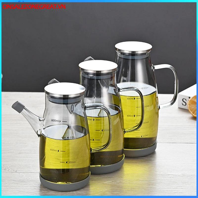 Ons 600 / 800 / 1000ml Bình Đựng Dầu Có Vòi Nhỏ Giọt Nhà Bếp Nồi Dầu Thủy Tinh Dung Tích Lớn Chống Rò Rỉ Máy Đựng Dầu Tại