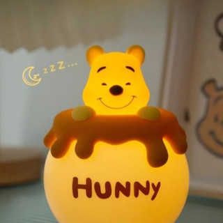 Dễ Thương Winnie The Pooh Đèn Ngủ Sáng Tạo Đèn Ngủ Chất Liệu Silic Ánh Sáng Mềm Bảo Vệ Mắt Trẻ Em Quà Tặng Sinh Nhật