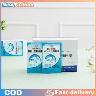 50 cái dùng một lần du lịch an toàn PE nhựa nhà vệ sinh chỗ ngồi Bìa Mat đệm mat