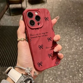 Dành Cho iPhone 17 16 15 14 13 12 11 Pro Max XR XS Max 7 8 Plus Tiếng Anh Bow trường hợp điện thoại trường hợp mềm