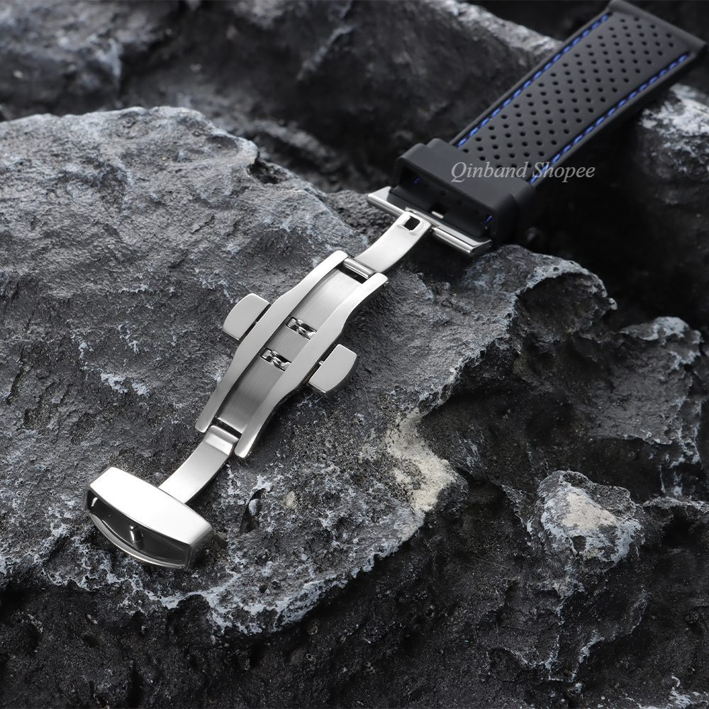 Khóa Bướm Cao Su Silicon Dây Đeo Đồng Hồ 20 Mm 22 Mm Dây Đeo Đồng Hồ Cho SEIKO Diver Lặn Cho Thể Thao Đồng Hồ Thông Minh Nam Nữ Chống Thấm Nước Đồng Hồ Vòng Tay Thay Thế