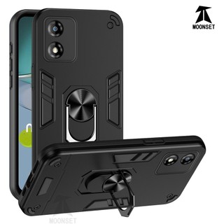 Dành Cho Motorola Moto E13 Ốp điện thoại Thiết Kế Chiến Binh Lưng Cứng Có Giá Đỡ Nhẫn Chống Sốc Mềm TPU Nâng Cạnh Slim Cover