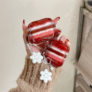 Bông tuyết sọc cho AirPods 1 / 2 3 Pro Pro2 pro3 Airpod4 Bộ tai nghe Vỏ bảo vệ Bluetooth không dây AirPods Pro i3 i4 pro3 Vỏ bảo vệ tai nghe