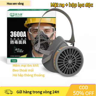 【COD】Mặt nạ phòng độc 3700 với khả năng lọc cao, đảm bảo an toàn khi tiếp xúc khói bụi và chất bay hơi độc hại.